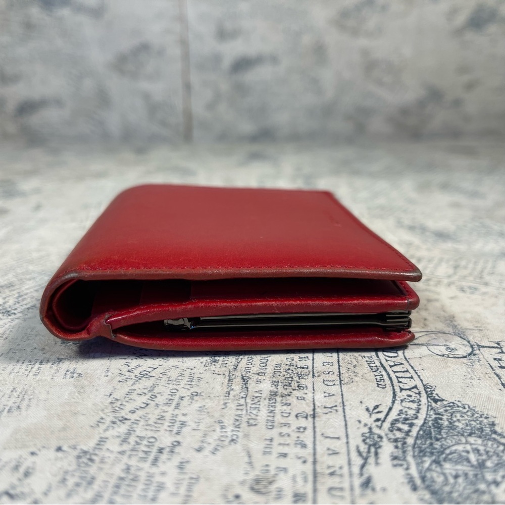 Vintage Coach Red Leather Kisslock Coin Wallet Snap Closure Mini Wallet - Picture 3 of 15